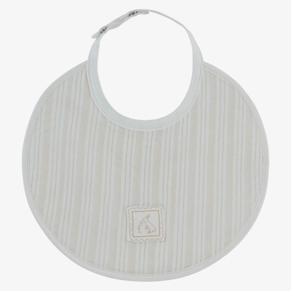 Stripe Stamp Bib - Stone
