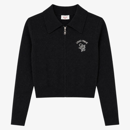 Collar Zip Sweater - Black