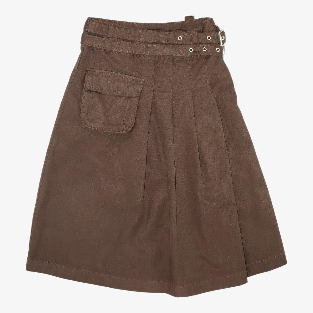 Belted Skirt - Dark Brown