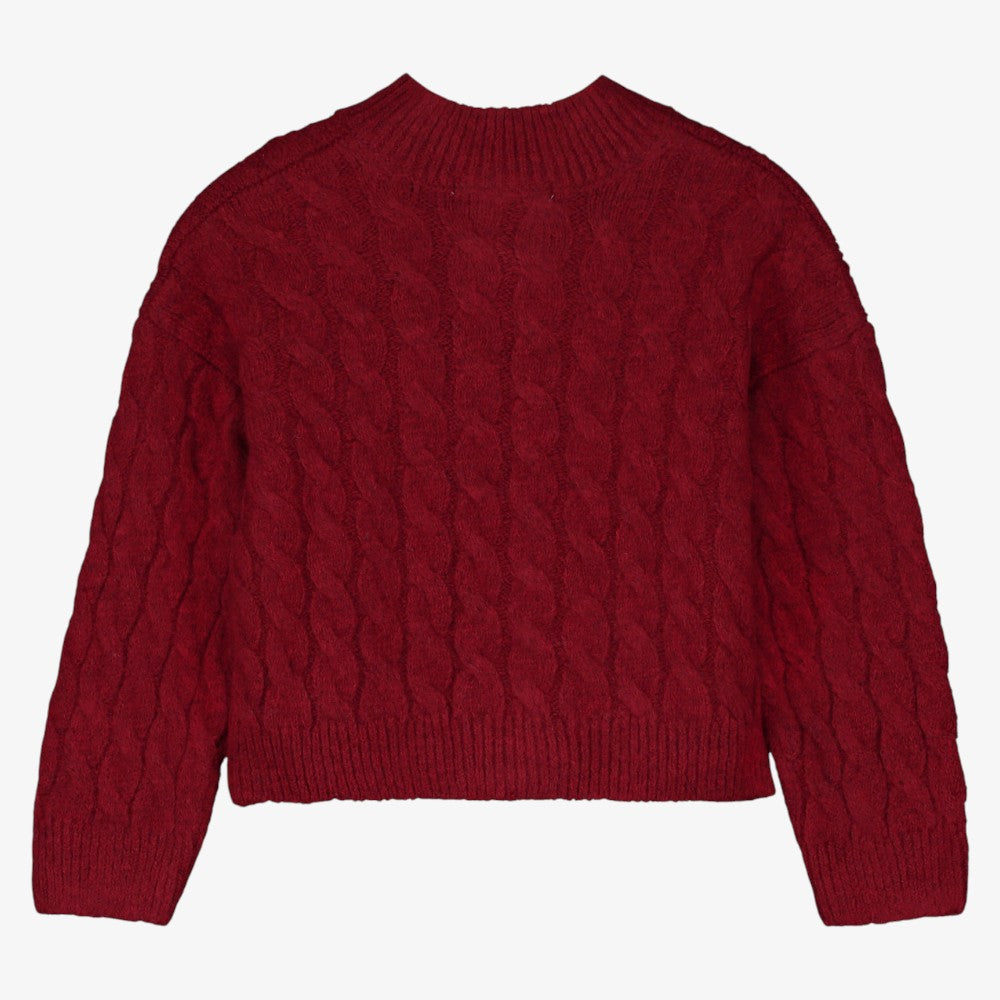 Knit Cardigan - Burgundy