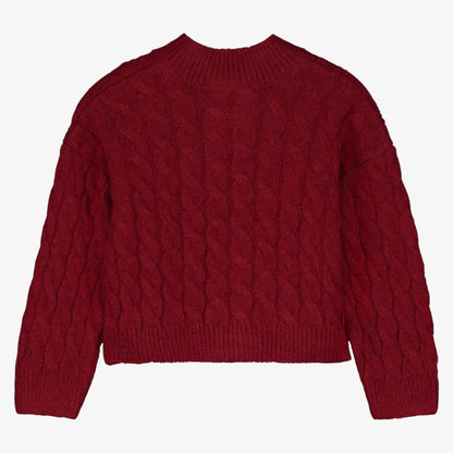 Knit Cardigan - Burgundy