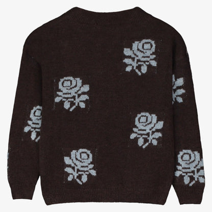 Floral Sweater - Black