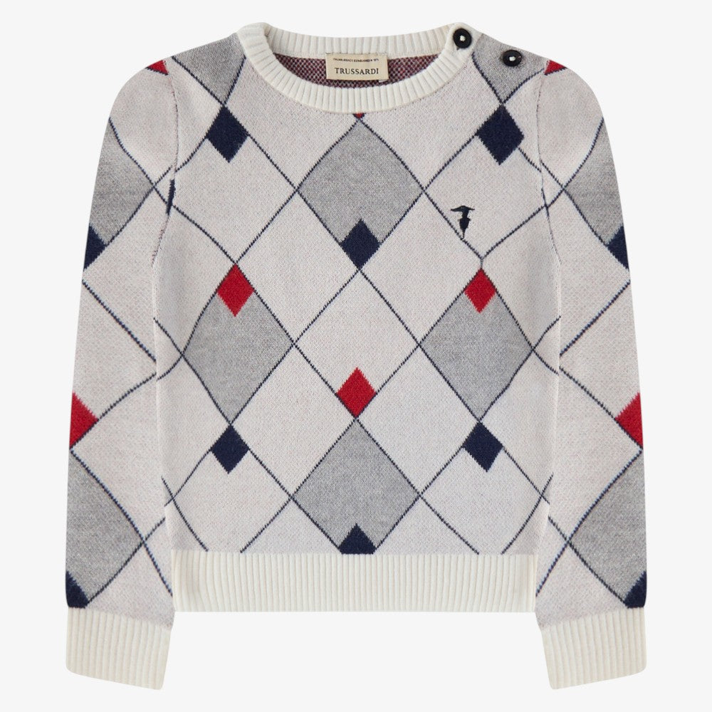 Check Sweater - Blue