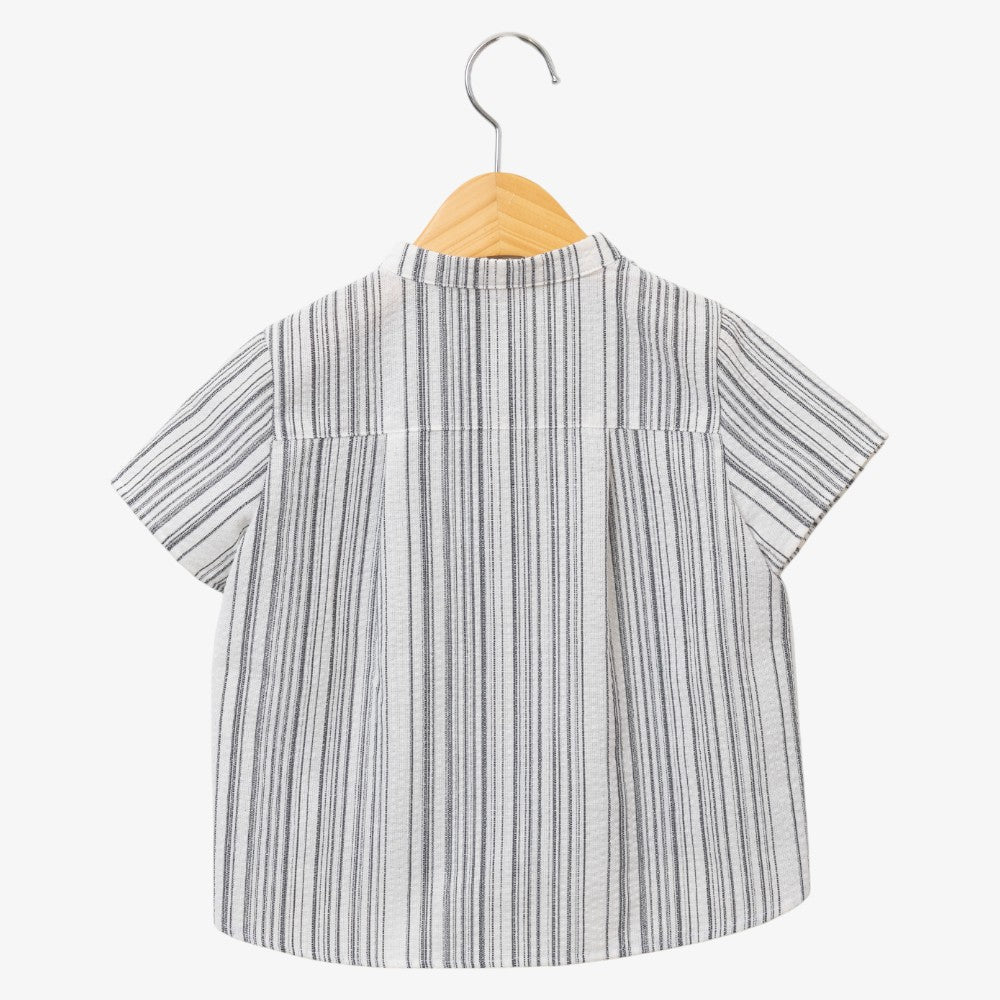 Stripe Pocket Shirt - Black