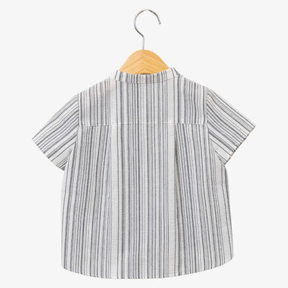 Stripe Pocket Shirt - Black