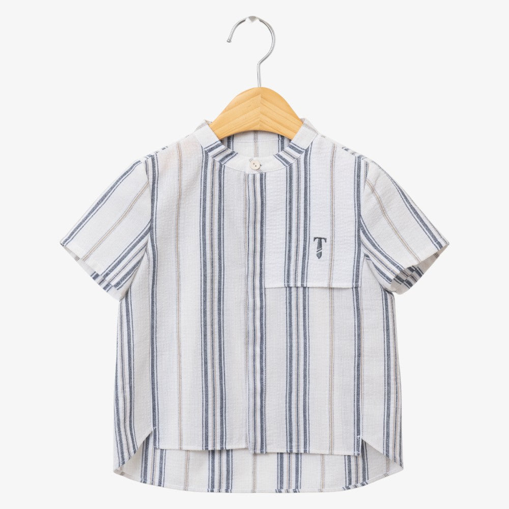Stripe Pocket Shirt - Blue