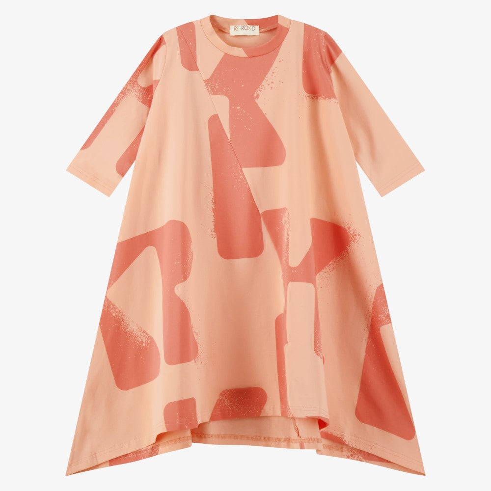 Tess Logo Long Sleeve Dress - Pink Coral