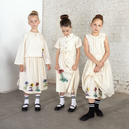 Gathered Skirt - White