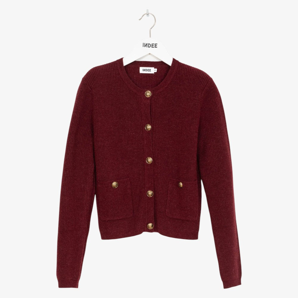 Tours Cardigan - Merlot