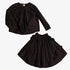 Estrella Bow Embellished Blouse And Skirt - Raisin