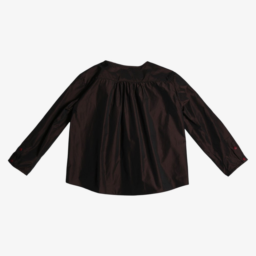 Estrella Bow Embellished Blouse And Skirt - Raisin