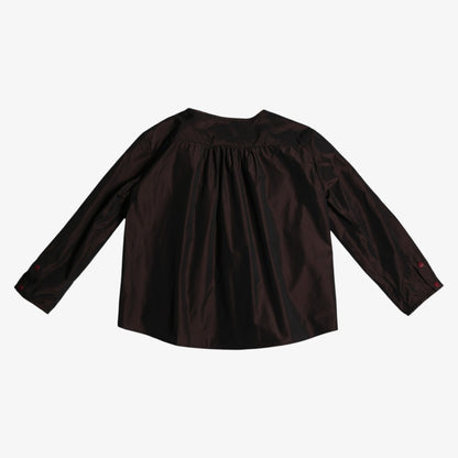 Estrella Bow Embellished Blouse And Skirt - Raisin