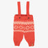 Jacquard Trouser With Straps - Red