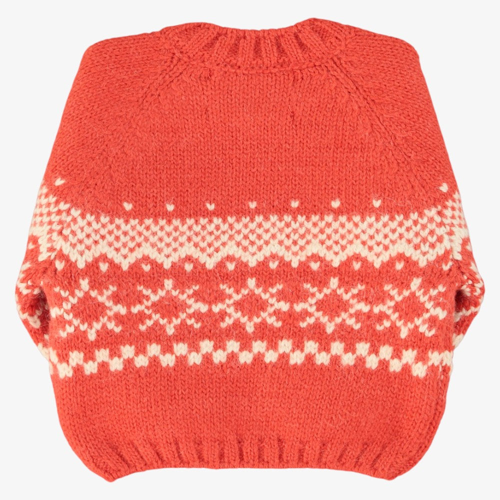 Jacquard Sweater - Red