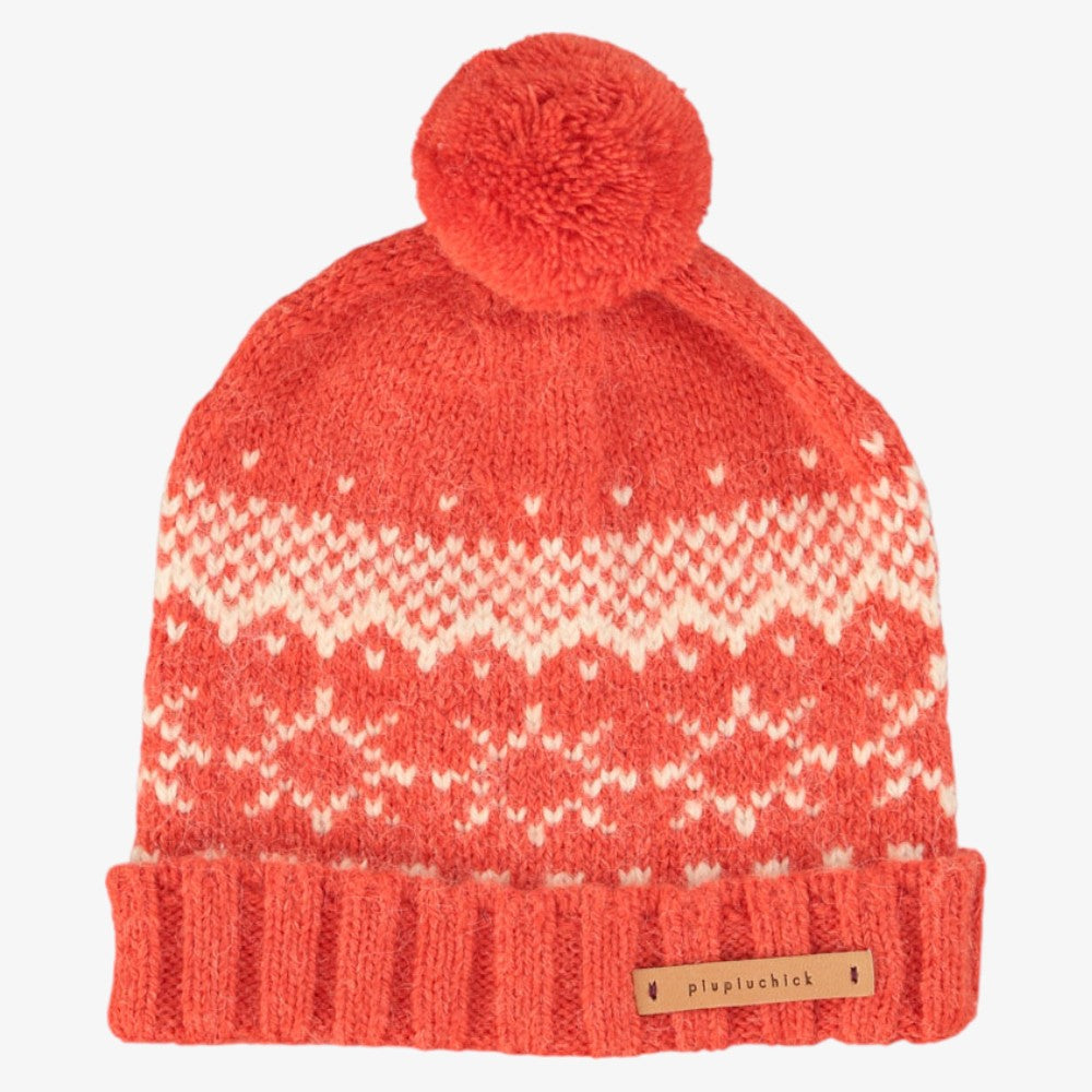 Jacquard Bonnet - Red
