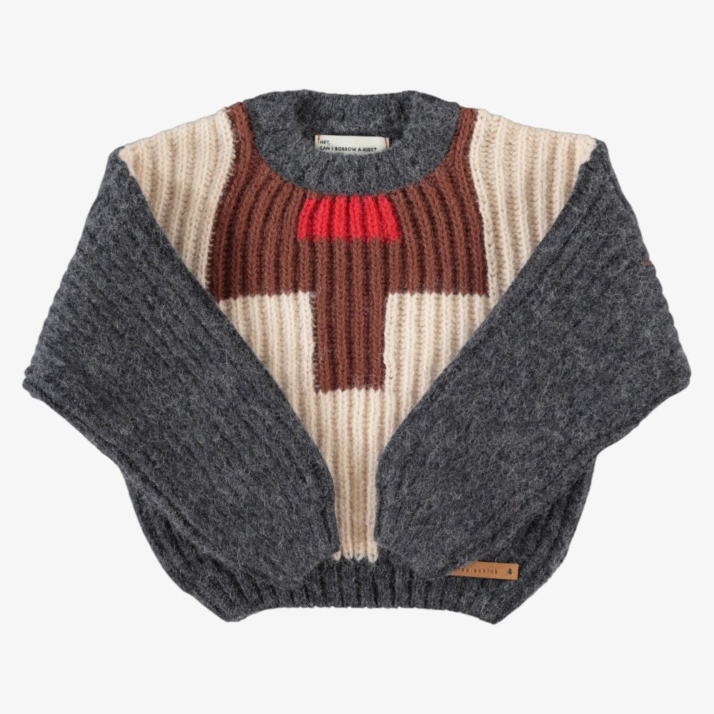 Geometric Sweater - Dark Grey
