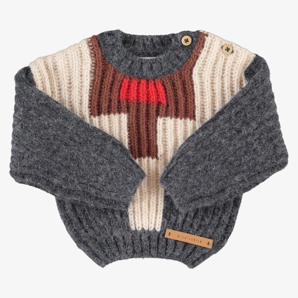 Geometric Sweater - Dark Grey