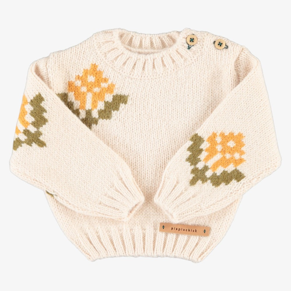 Jacquard Sweater - Ecru