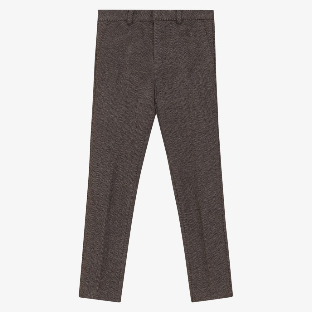 Long Pants - Coffee Herringbone