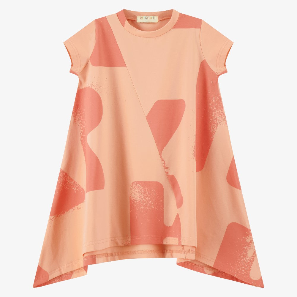 Tess Logo Short Sleeve Dress - Pink Coral