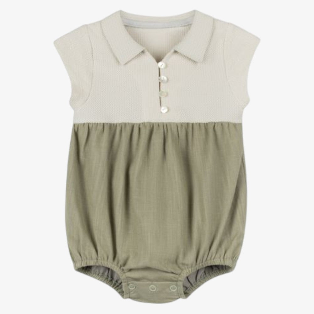 Romper - Cream &amp; Sage