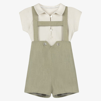 2 Piece Set - Cream &amp; Sage