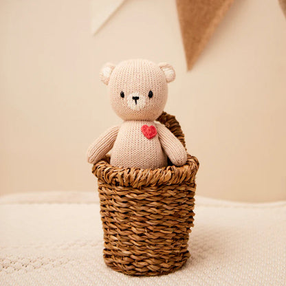Bear With Heart - Beige Red