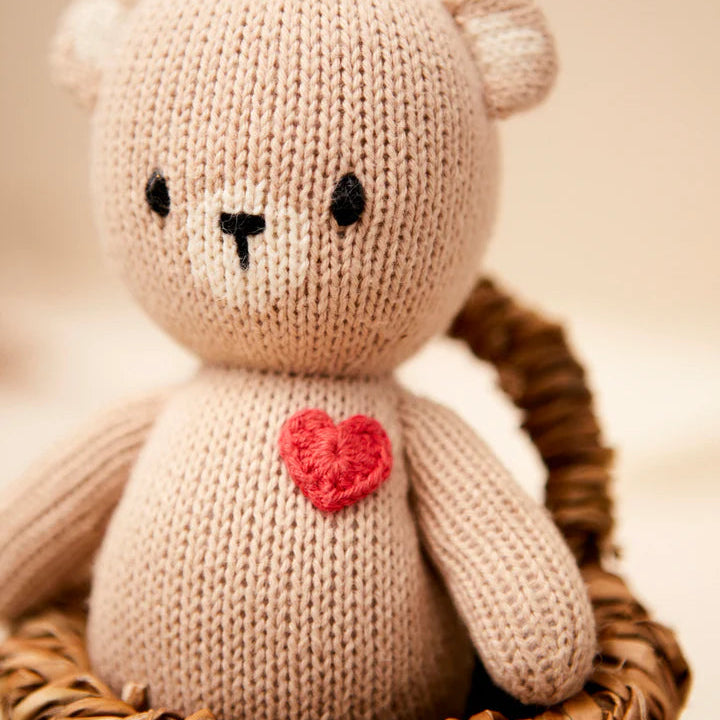 Bear With Heart - Beige Red