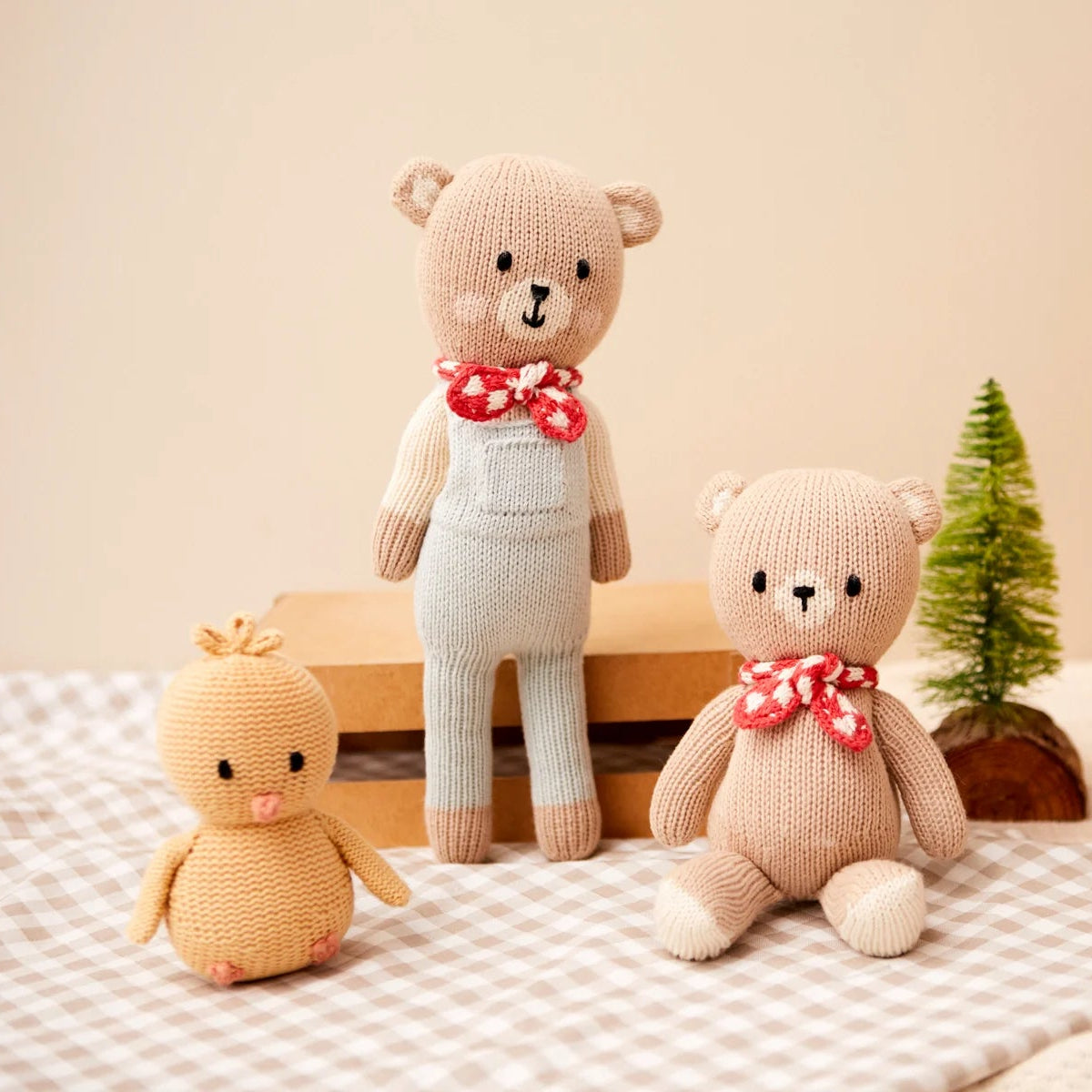 Farmer Bear - RED &amp; NATURAL