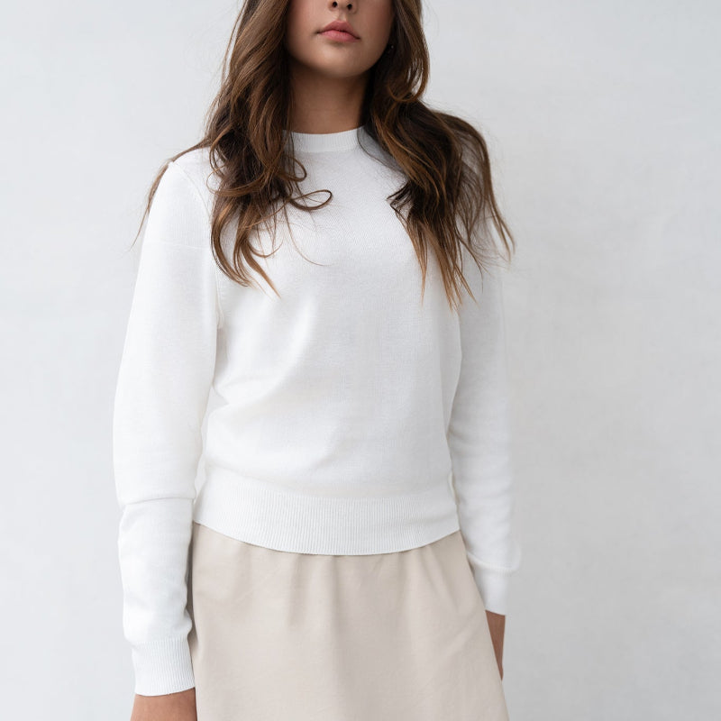 Crewneck Sweater - White