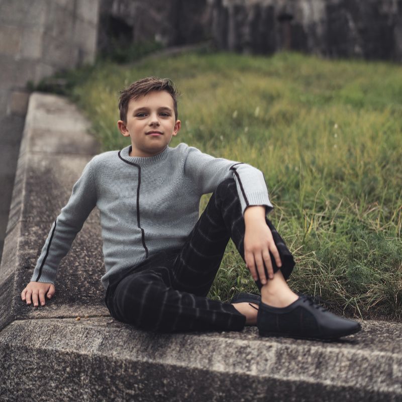 Contrast Sweater - Light Blue