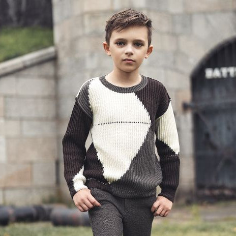 Arygle Sweater - Coffee