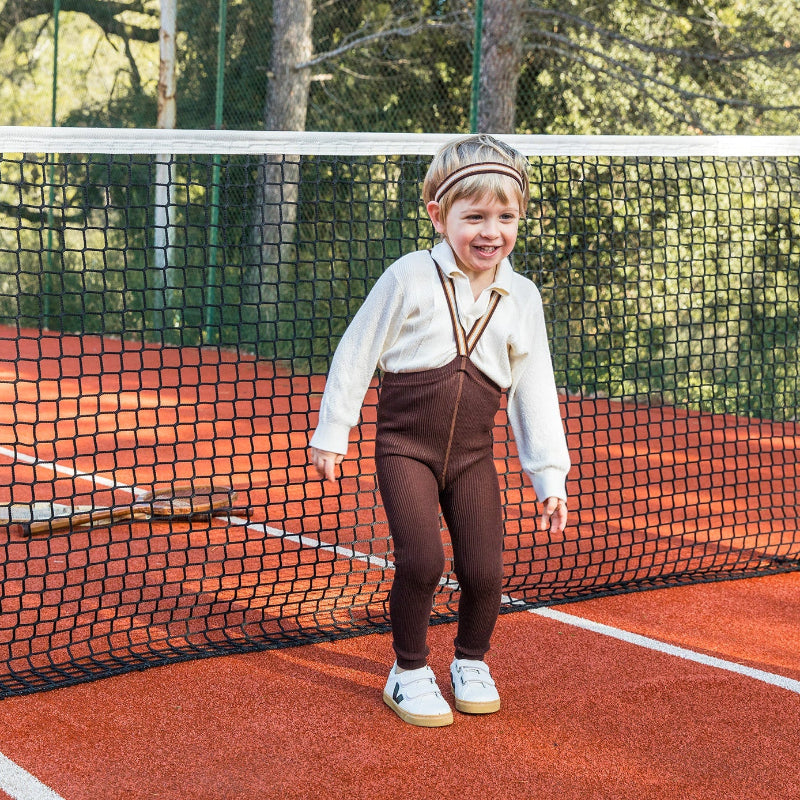 Footless Tights - Chocolate Stripe