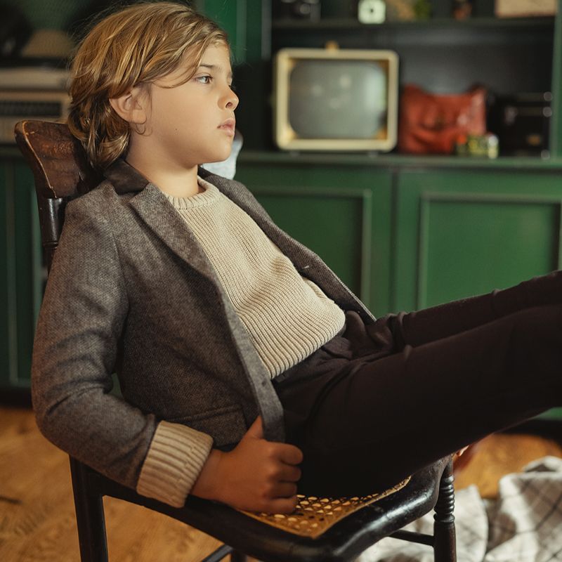 Suede Blazer - Brown