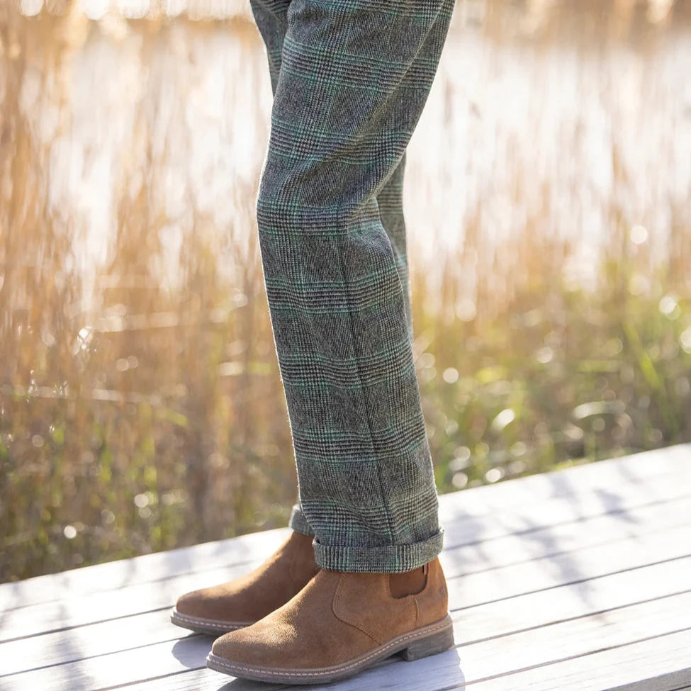 Plaid Pants - English Green