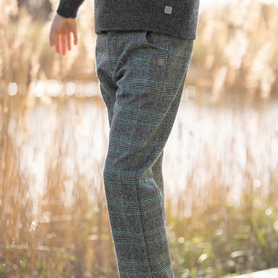 Plaid Pants - English Green