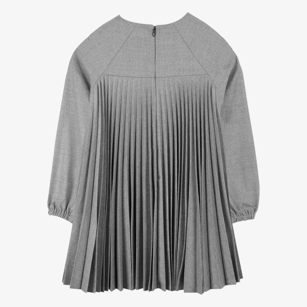 Pleated Dress - Heather Grey