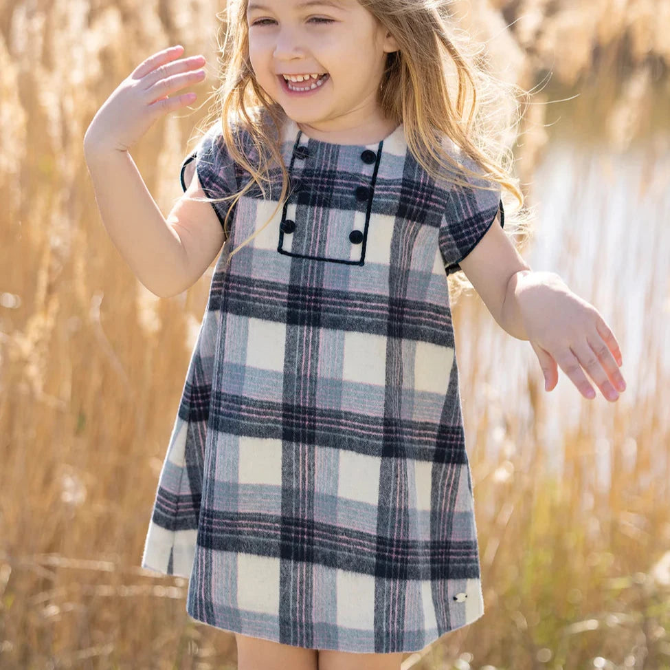 Plaid Dress - Blue