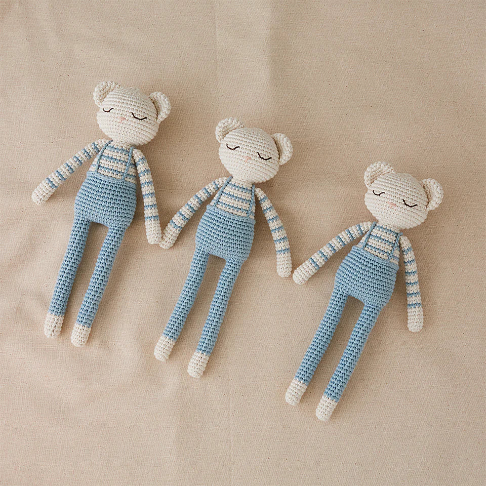 Teddy Doll - Cream-blue