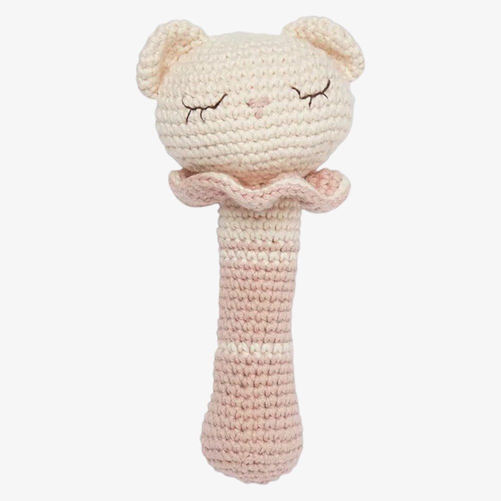 Tiffani Teddy Rattle - Cream-prim