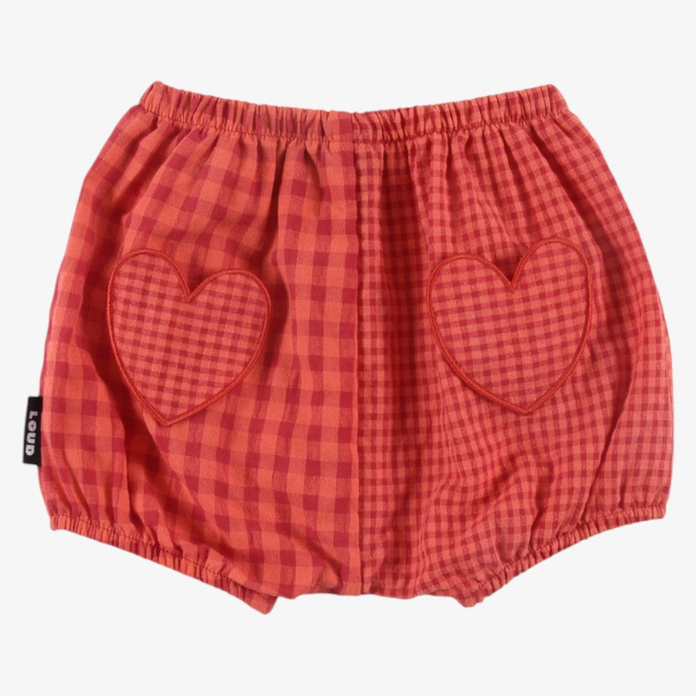 Heart Pocket Bloomer - Red Check