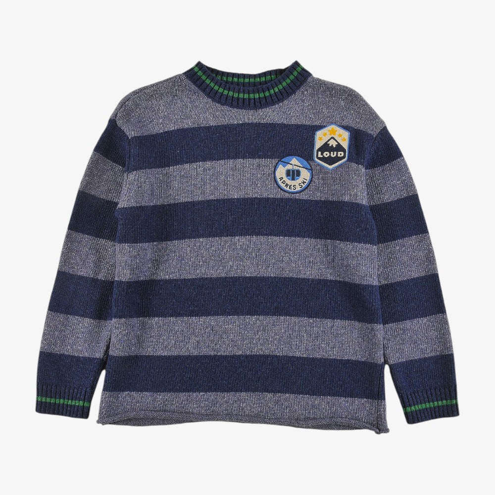 Circle Embroidered Sweater - Navy