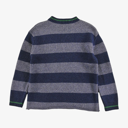 Circle Embroidered Sweater - Navy