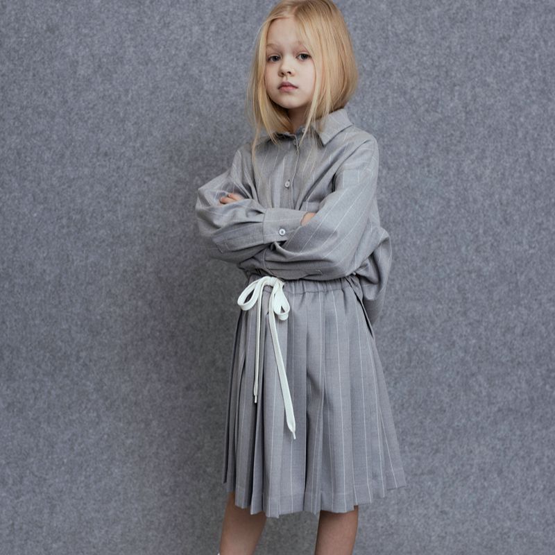 Ara Skirt - Grey Stripe