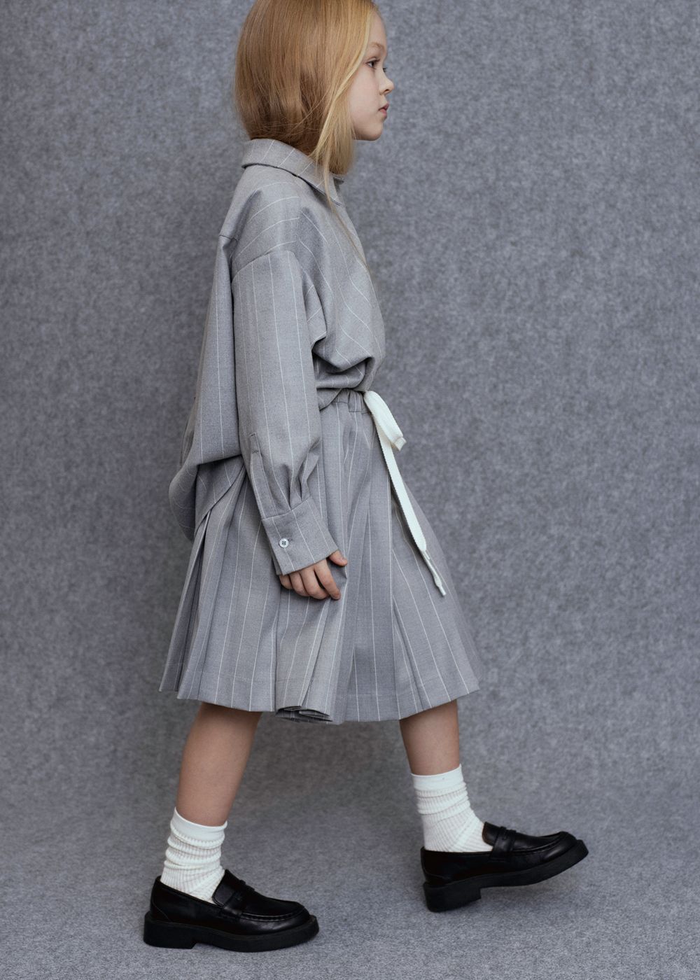 Ara Skirt - Grey Stripe