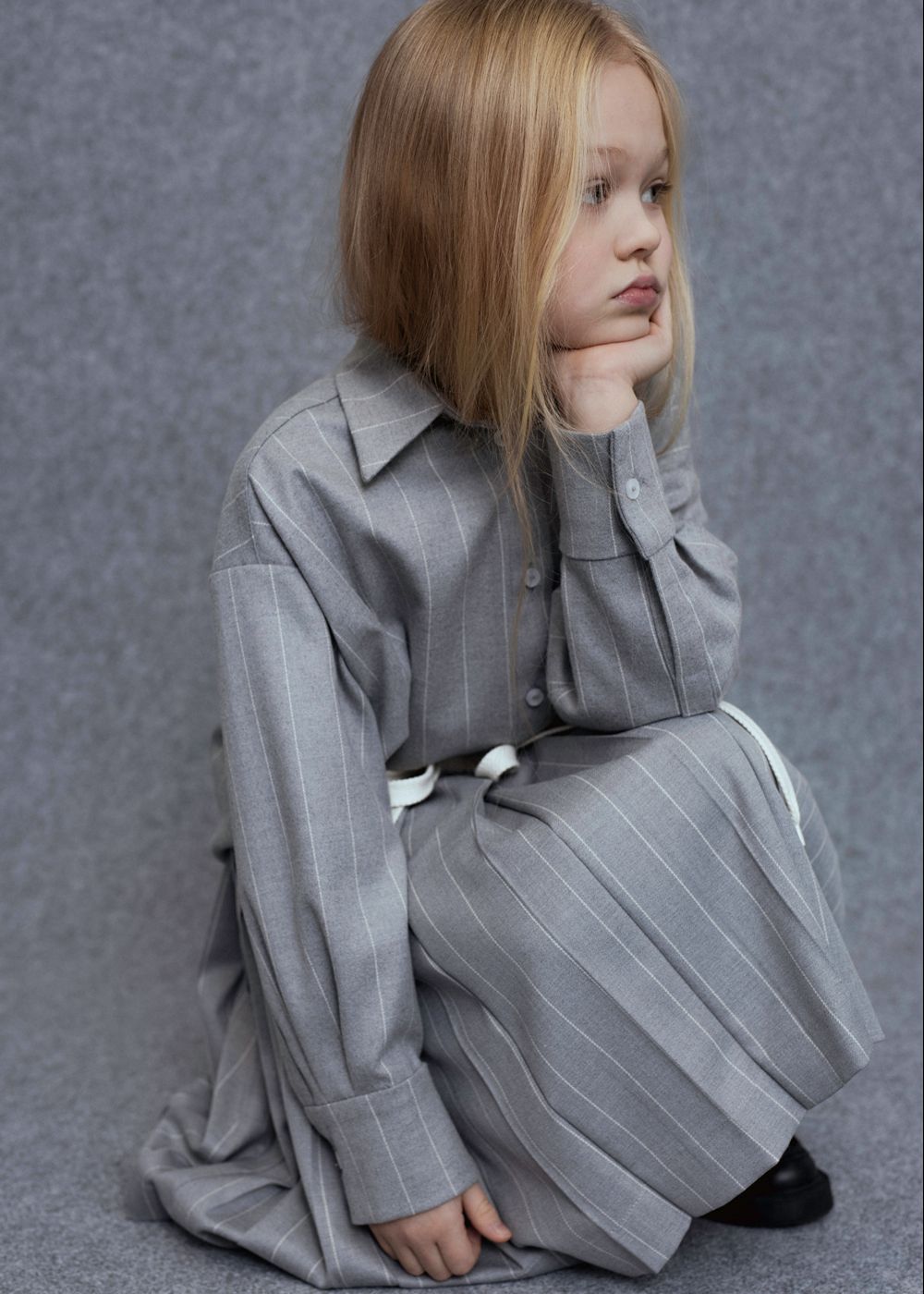 Ara Skirt - Grey Stripe