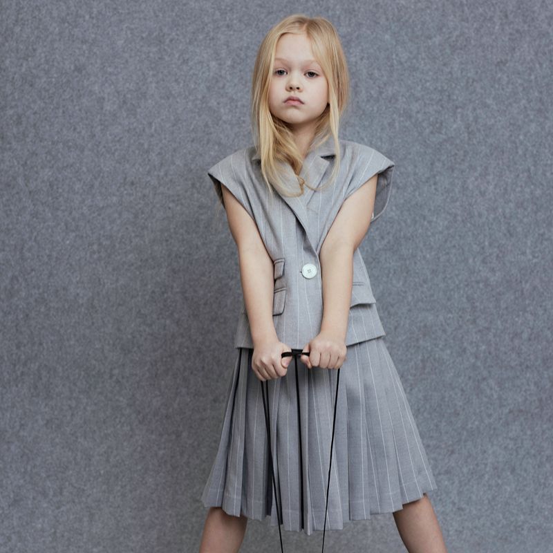 Ara Skirt - Grey Stripe
