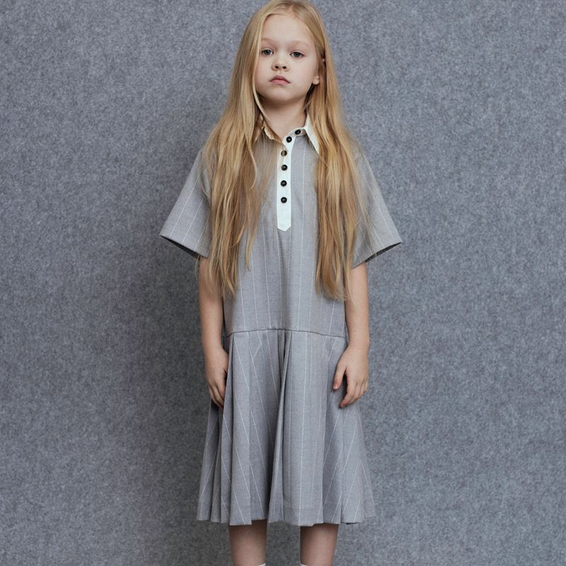 Vaga Dress - Grey Stripe
