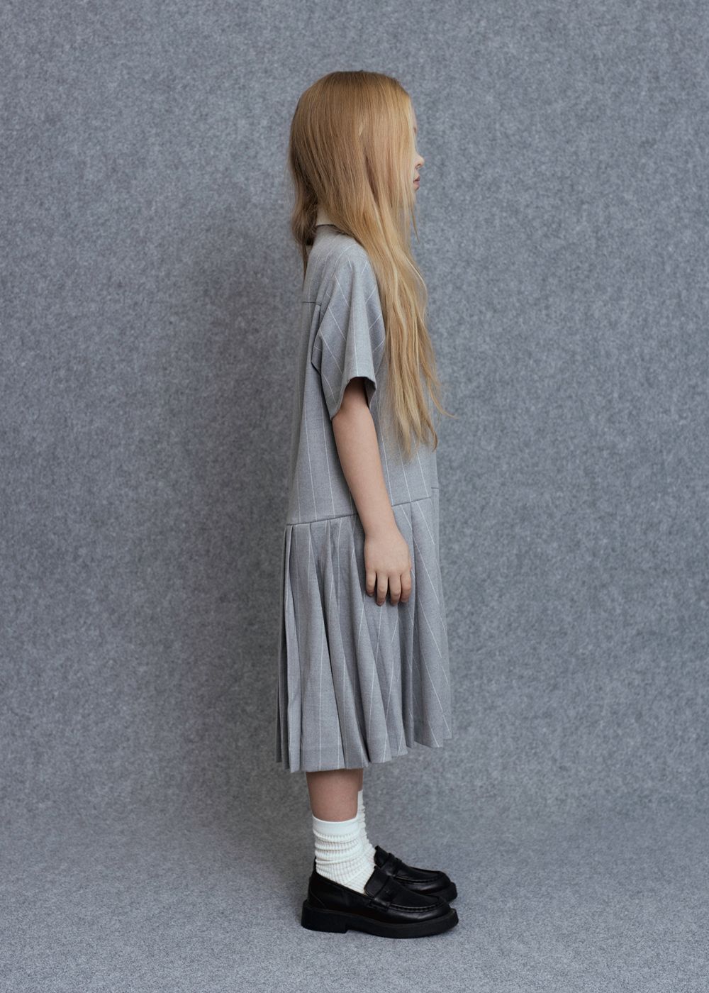 Vaga Dress - Grey Stripe
