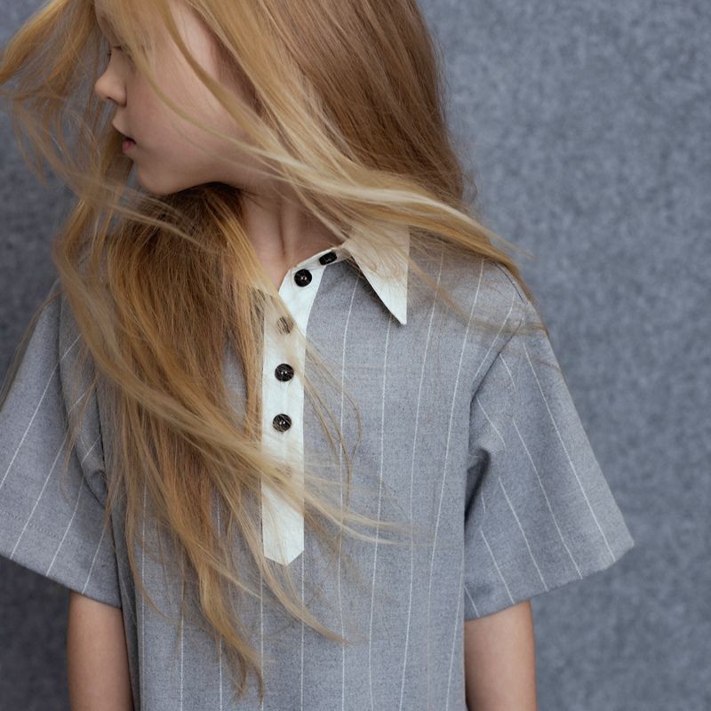 Vaga Dress - Grey Stripe
